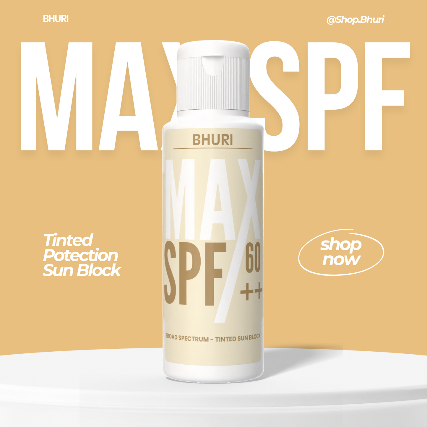 Broad Spectrum - Tinted Protection Sun-Block SPF 60++ | MAX-SPF