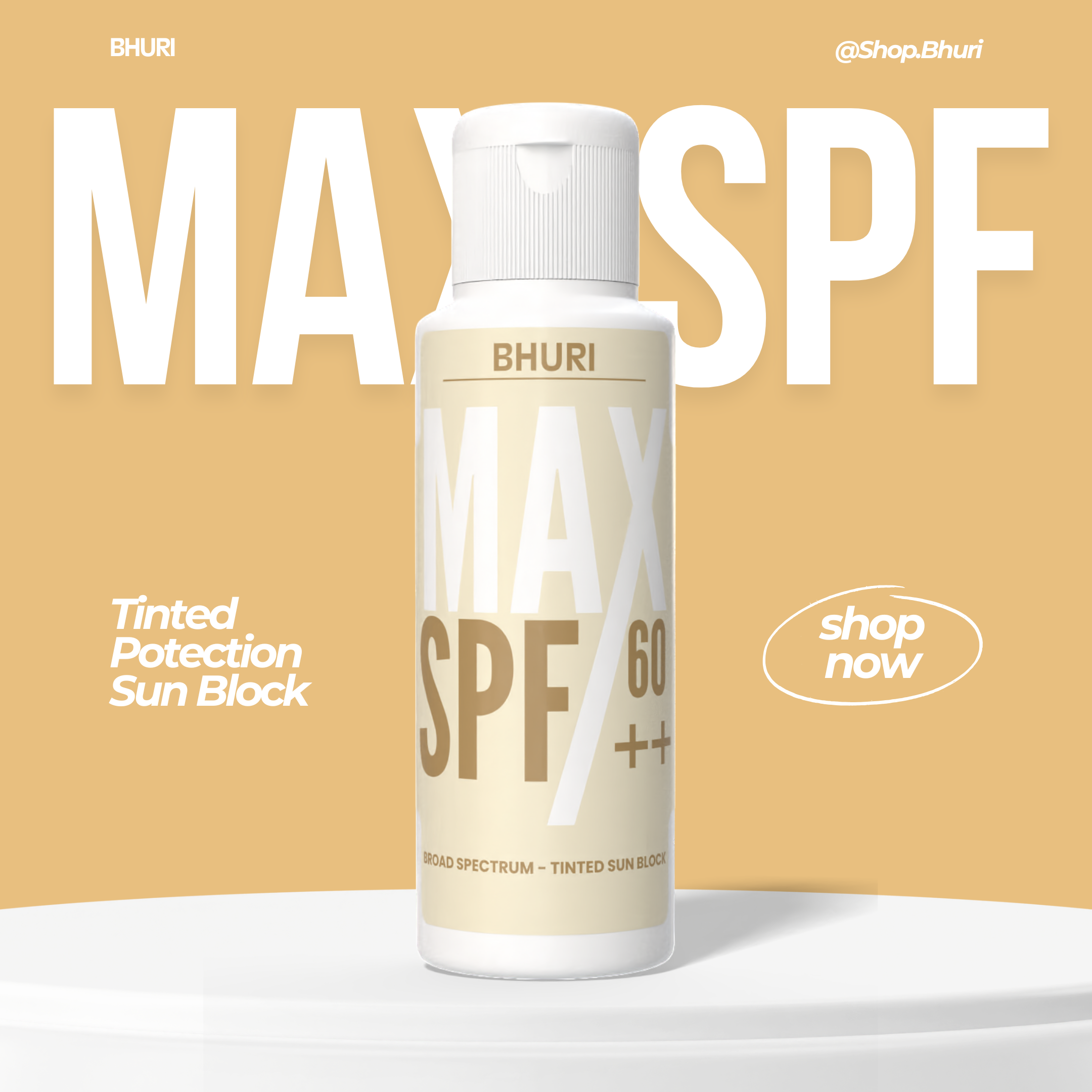 Broad Spectrum - Tinted Protection Sun-Block SPF 60++ | MAX-SPF