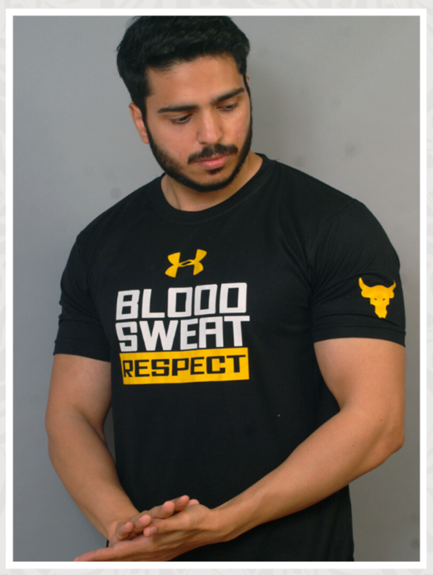 UA: Project Rock Blood Sweat Respect OverSized T-Shirt – BHURI