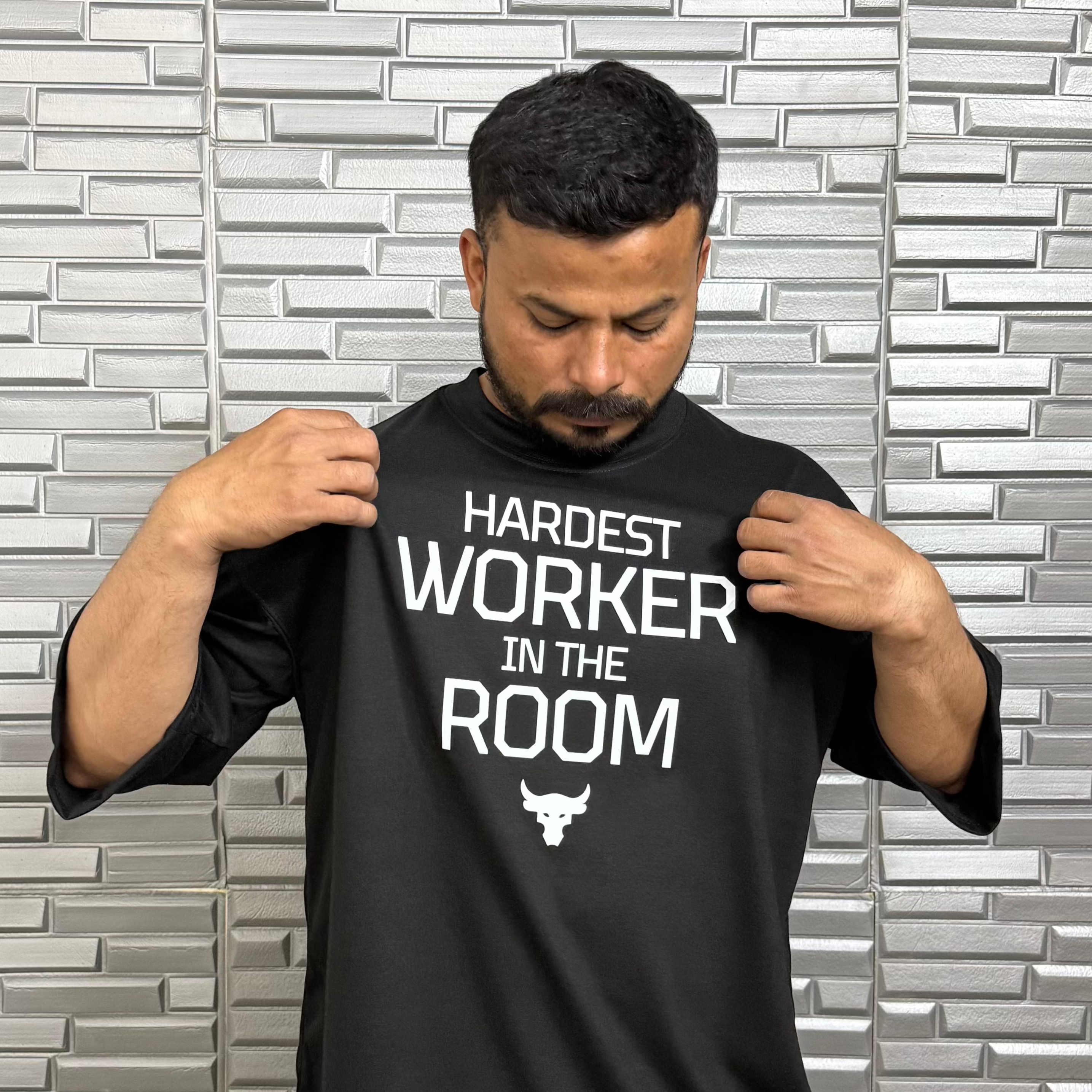 Hardest Worker In The Room | Project Rock OverSized T-Shirt