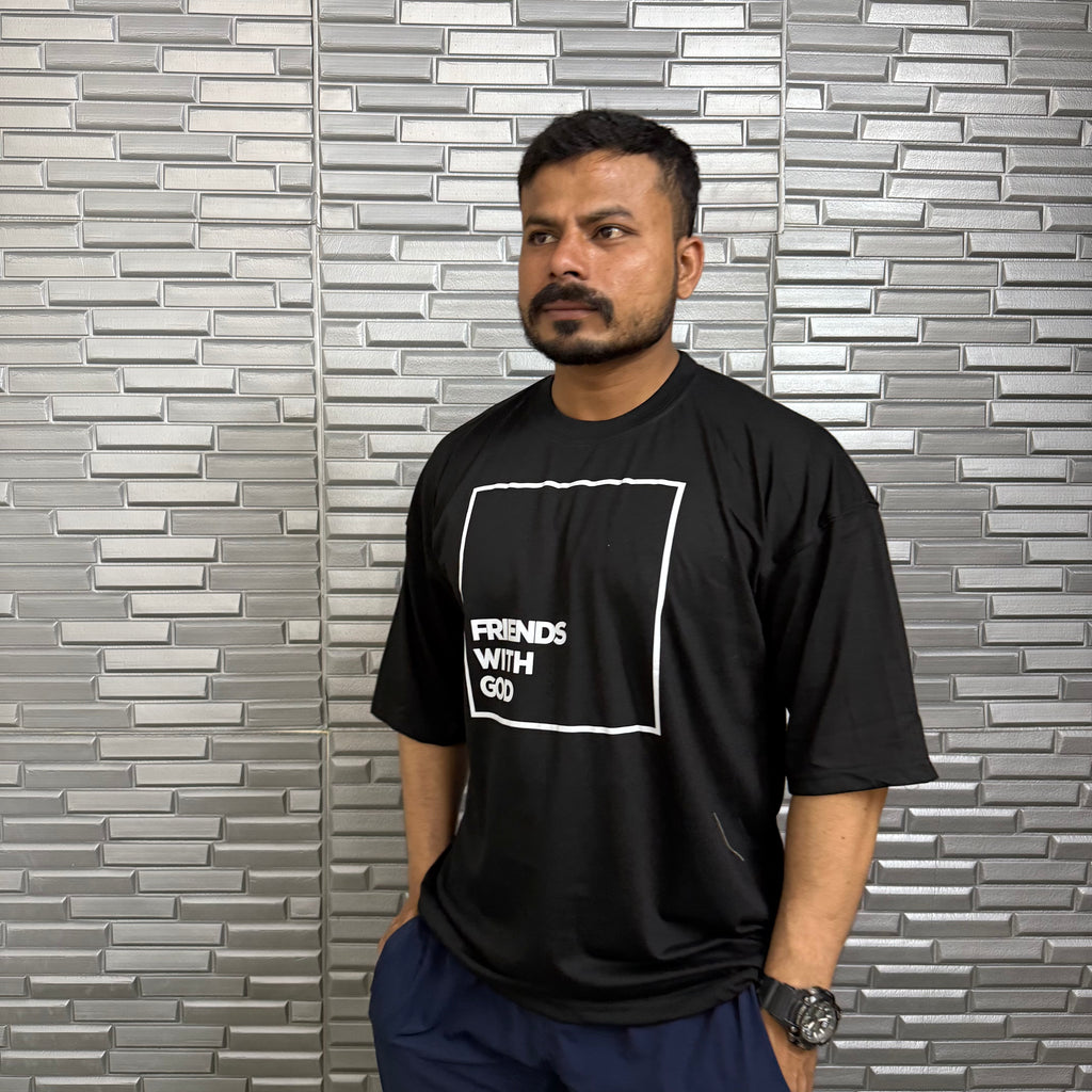 Friends With God | OverSized T-Shirt | BHURI