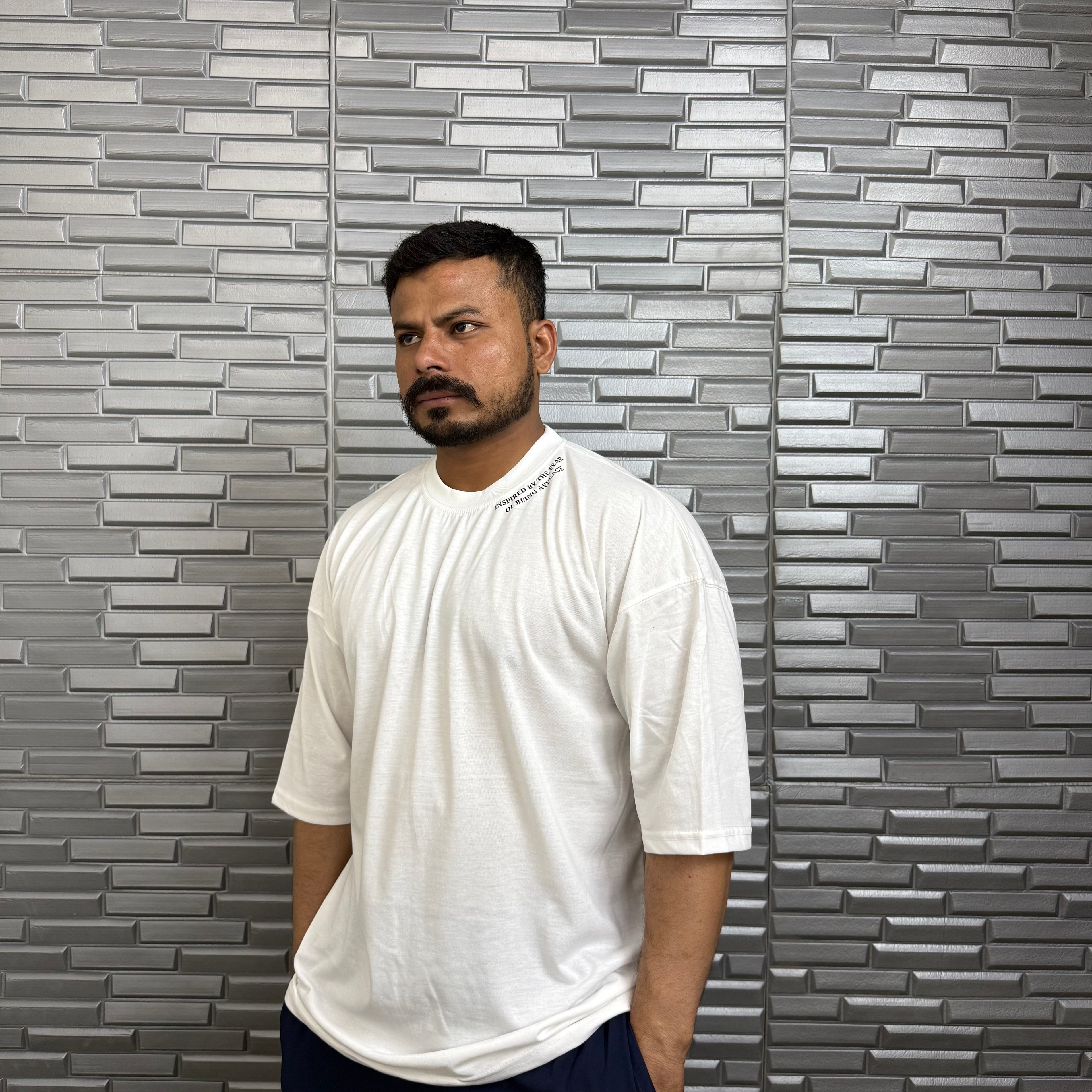 Inspired By The Fear Of Being Average | OverSized T-Shirt | BHURI